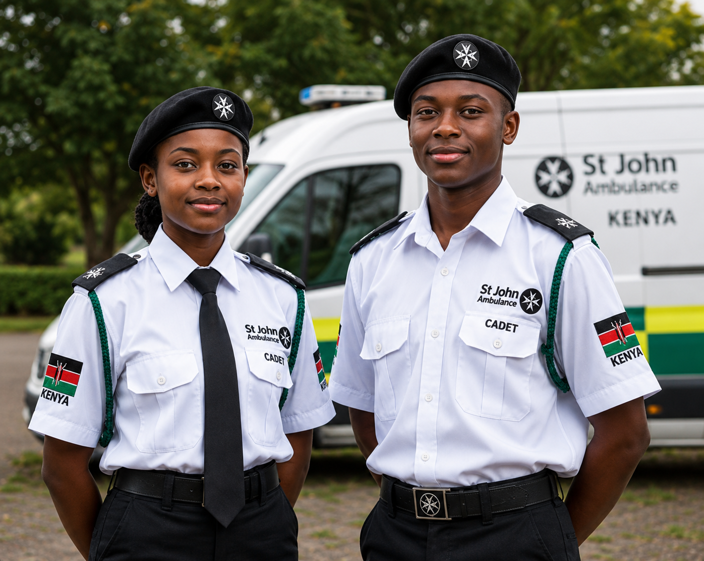St John's Ambulance Kenya cadets in uniform